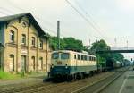 140 591 mit Gterzug Richtung Essen am 24.07.2001 in Nottuln-Appelhlsen