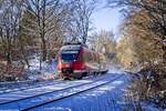 644 534 als RE 57 nach Winterberg kurz vor dem Schwerter Tunnel in Dortmund-Aplerbeck (13.02.2021) 