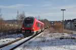 Mit dem RE 52 von Lüdenscheid nach Dortmund kommt 632 105 am 01.02.2019 fährt 632 105 am 01.02.2019 in Hagen-Oberhagen ein