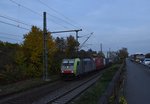 In Hattenheim steht vorm Hp0 zeigendem Signal die BLS Cargo 486 505 mir einem Klv und wartet auf die Weiterfahrt in Richtung Rüdesheim. Dienstag 1.11.2016