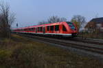 S23 alias 620 018 in Odendorf beim Verlassen des Bahnhofs in Richtung Rheinbach auf seinem Weg nach Bonn Hbf. 3.12.2016