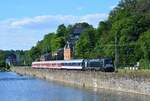 182 512 zieht einen Ersatzzug als S3 an der Ruhr vorbei nach Hattingen.

Bochum Dahlhausen 30.05.2020