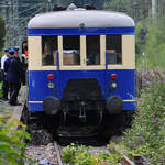 Anfang August 2024 war am Hattinger Bahnhof ein zum Partywagen B405 umgebauter Steuerwagen (ehem. VB 145 0 93) zu sehen