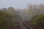 Blick von der Verbindungskurve Mariagrube auf die Bahnstrecke nach Alsdorf.