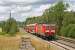 Hier zusehen ist 143 821 am 17.7.24 mit einer S3 von Freiberg nach Dresden Hbf zwischen Freiberg und Muldenhütten.