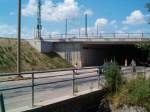 Hier sieht man denn gerade erst fertiggestellten Brckenabschnitt des Olzmanntunnels in Zwickau - Marienthal(dahinter befindet sich das RAW).