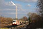 Auch am 09.03.08 konnte 285 001 der HVLE mit dem Kalkleerzug Kchwald-Rbeland bei schnem Licht auf der KBS 525 in Szene gesetzt werden.