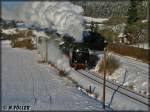 Sonderzug nach Coburg mit 50 3501 am 8.12.2012 auf dem Weg nach Rauenstein