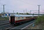 Nachschuss auf AKE Rheingold von Westerland(Sylt) nach Leipzig Hbf mit Zuglok 110 428-0 der Train Rental International GbR (TRI) für die AKE Eisenbahntouristik, der in Halle-Ammendorf auf der