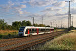 Früh am Morgen hat 1648 405-6 (Alstom Coradia LINT 41) den Bahnhof Großkorbetha ohne Halt durchfahren.