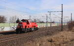 DB 261 070-7 als Tfzf vom DUSS-Terminal Erfurt-Vieselbach nach Erfurt Gbf, am 07.03.2025 in Erfurt-Azmannsdorf.