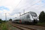 1442 660 (Bombardier Talent 2) von DB Regio Südost als RB 16363 (RB75) von Lutherstadt Eisleben nach Eilenburg in Röblingen am See auf der Bahnstrecke Halle–Hann. Münden (KBS 590). [10.7.2017 - 15:00 Uhr]