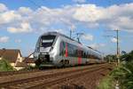 9442 608 (Bombardier Talent 2) von Abellio Rail Mitteldeutschland als RE 74712 (RE9) von Halle(Saale)Hbf nach Eichenberg in Zscherben, Angersdorfer Straße, auf der Bahnstrecke Halle–Hann. Münden (KBS 590). [3.8.2017 - 17:18 Uhr]