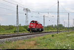261 024-4 (Voith Gravita 10 BB) DB als Tfzf fährt in Teutschenthal, Dömikenweg, auf der Bahnstrecke Halle–Hann.