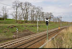 VDE 8 Komplexmaßnahme Halle Rosengarten–Angersdorf  ▶ Standort: Blockstelle (Bk) Zscherben    Neues Hl-Hauptsignal B Richtung Angersdorf.