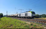 Ein kurzer Kesselzug mit 248 033-3 (Siemens Vectron Dual Mode) bahnt sich in der Saaleaue bei Halle-Wörmlitz seinen Weg Richtung Angersdorf.