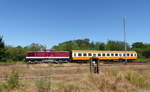 EBS 110 001-5 mit einem Sonderzug nach Straufurt, am 29.06.2019 zum Thringentag in Smmerda.