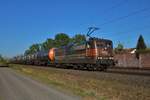 HSL 151 145-0 mit Kesselwagen am 20.04.20 in Rodenbach 