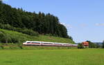 412 060 als ICE 597 (Berlin Gesundbrunnen-München Hbf) bei Wirtheim 18.7.21