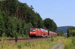 146 261 mit dem RE 4519 (Fulda-Franfurt(Main)Hbf) bei Kinzighausen 18.7.21