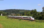 412 040 alsICE 77 (Kiel Hbf-Zürich HB) bei Wirtheim 18.7.21