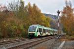 Lahntalbahn Herbst am 06.11.2015, hier der Vectus VT 253 und VT 258 in Stockhausen.