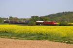 DB Cargo Bombardier Traxx 185 391-0 mit gemischten Güterzug bei Nidderau (Main Kinzig Kreis) am 01.05.24