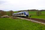 Regionalverkehr Start Alstom Coradia iLint Wasserstofftriebzug 554 102 am 05.04.24 auf der Taunusbahn
