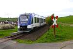 Regionalverkehr Start Alstom Coradia iLint Wasserstofftriebzug 554 127 am 05.04.24 auf der Taunusbahn