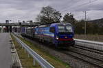 SBBC 193 521 mit einer 189ziger und einem Klv in Sulzbach südwärts fahrend. 22.2.2022