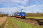 Raildox 185 409-0 mit Kesselwagen am 22.02.20 in Mainz Bischofsheim 