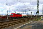 DB Cargo Bombardier Traxx 187 205-0 mit einen Mischer in Darmstadt Kranichstein am 24.02.24