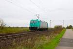 Rail Cargo Logistics Bombardier Traxx 185 611-1 Solo in Babenhausen (Hessen) am 02.11.24