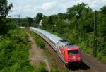 101 089-1 (Cewe Mein Fotobuch) ist mit dem IC 2351 Saarbrcken - Stuttgart am 08.06.2012 bei Kennelgarten