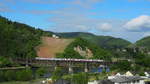 KISS der CFL und Flirt der DB im Doppelpack als RE1 unterwegs auf der Doppelstockbrücke über die Mosel, hier bei Bullay und auf dem Weg nach Koblenz.