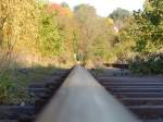 Sicht von der Schiene auf die Strecke nach Altenkirchen in Neitersen.

Neitersen 10.10.2015