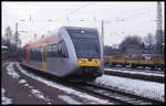 Bahnhof Guntershausen am 26.1.2000: KNE 508602 aus Bad Wildungen nach Kassel fährt durch!