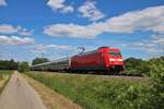 DB Fernverkehr 101 095-9 mit einen IC am 31.05.20 bei Bad Schönborn