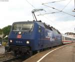 120 151-6  ZDF Express  mit dem ICE Ersatzzug IC 2801 fr den ICE875 in Offenburg 26.09.08 (kein DSLR Bild)