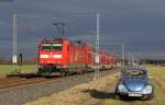 IRE 5312 (Konstanz-Karlsruhe Hbf) mit Schublok 146 114-4  Baden Württemberg erleben  bei Forchheim 7.1.14