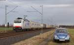 185 581-6 mit einem KV Zug bei Forchheim 7.1.14