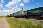 BLS Cargo Siemens Vectron 475 408-1 mit Containerzug am 13.07.23 bei Auggen (Baden Württemberg)