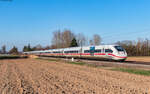 412 085  DB Karriere  als ICE 75 (Hamburg Dammtor - Zürich HB) bei Riegel 5.3.25