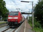 146 111-0 mit einem RE nach Offenburg am 31.07.11 beim Halt in Orschweier.