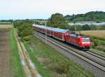 146 110-2 mit einem RE nach Offenburg am Nachmittag des 16.10.13 nrdlich von Hgelheim.