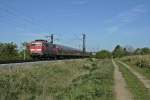 111 060-0 mit einer RB mittglichen von Freiburg (Breisgau)Hbf nach Neuenburg (Baden) am 19.10.13 bei Hgelheim.