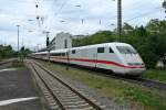 401 076-5 als ICE 296 von Interlaken Ost nach Berlin Sdkreuz am 03.05.14 beim Verlassen des Freiburger Hauptbahnhofs.