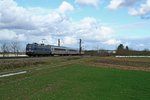 181 201-5 mit dem PbZ 2481 auf dem Weg von Karlsruhe nach Basel Bad. Bf am Mittag des 11.02.16 bei Hügelheim.