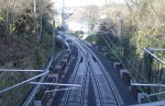 Die Bahnstrecke bei Steinsfurt in Richtung Sinsheim gesehen.