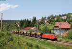 185 143-5 mit dem GB 60507 (Friesenheim(Baden)-Villingen(Schwarzw)) bei Sommerau 4.6.19